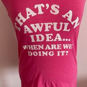 Pink Graphic Tank Top